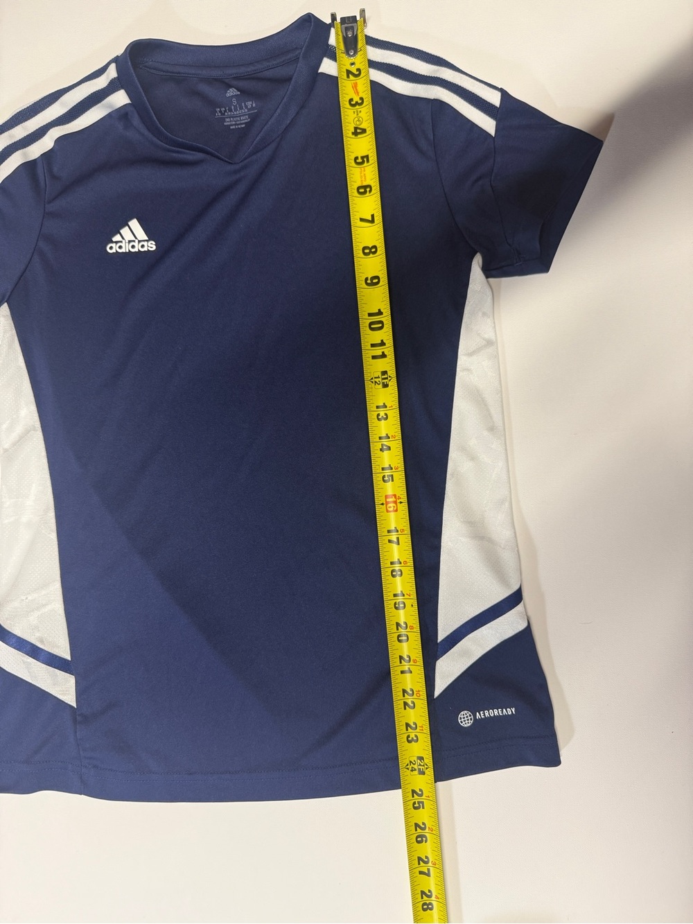 adidas Navy and White Performance Soccer Jersey Woman’s Size S - Picture 4 of 8